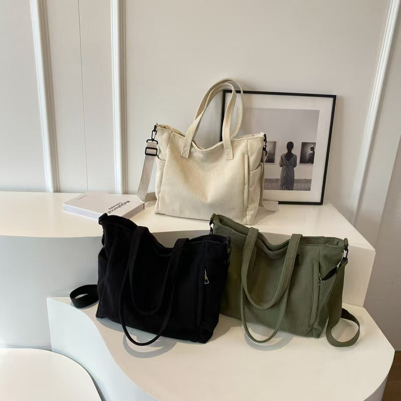 Handheld single shoulder solid color large capacity bag  E756